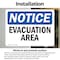 Signmission Evacuation Area, 10 in W x Rectangle, Vinyl Decal OS-2PACK-NS-D-710-L-12182 - alternate 2